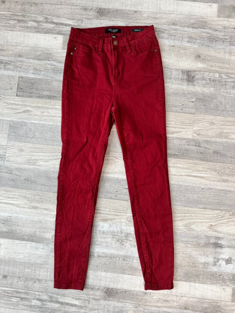 Judy Blue Dark Red Skinny Fit Jeans Size 7/28 Stretch I10